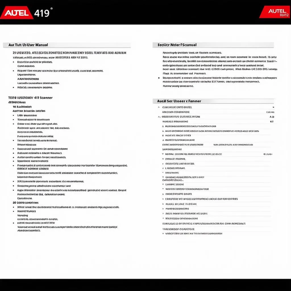 autel 419 user manual