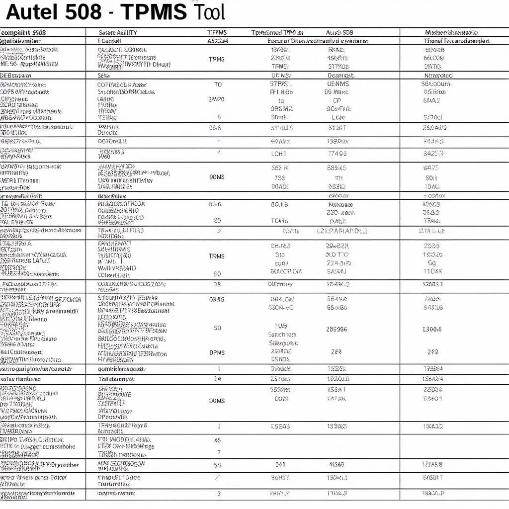 autel 508 tpms tool compatibility