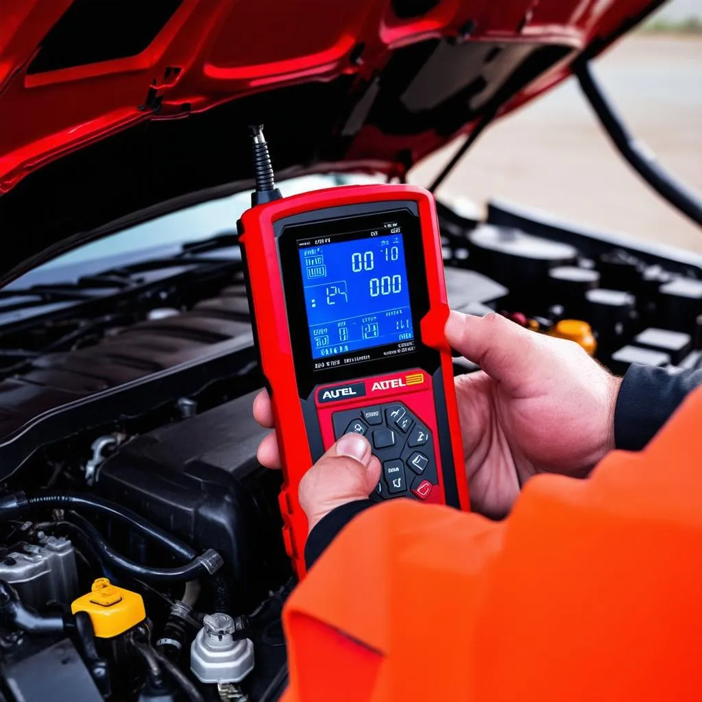 Autel 906BT Performing Diagnostics