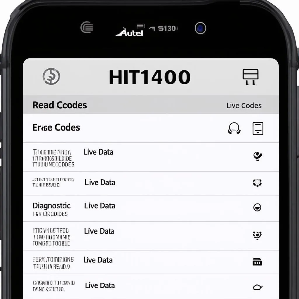 Autel HT400 app interface displaying diagnostic information