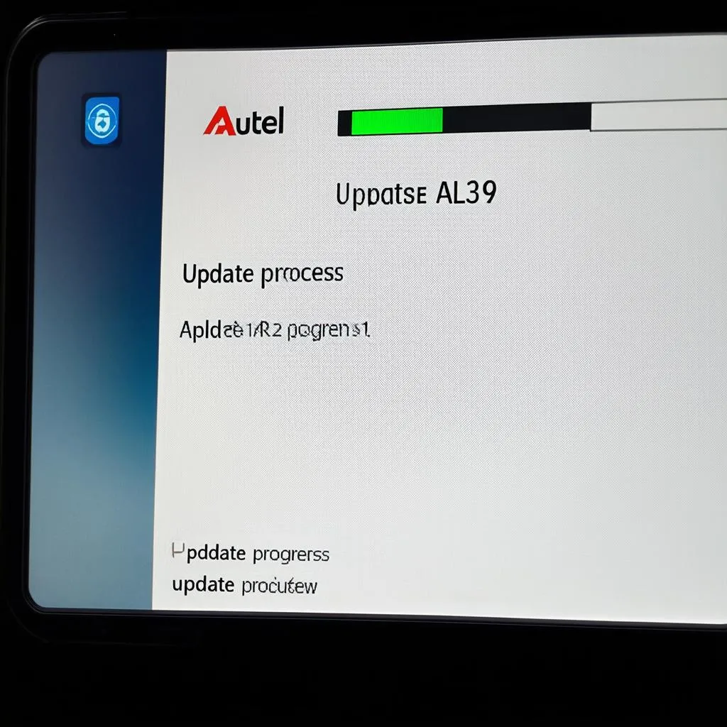 Autel AL319 update screen