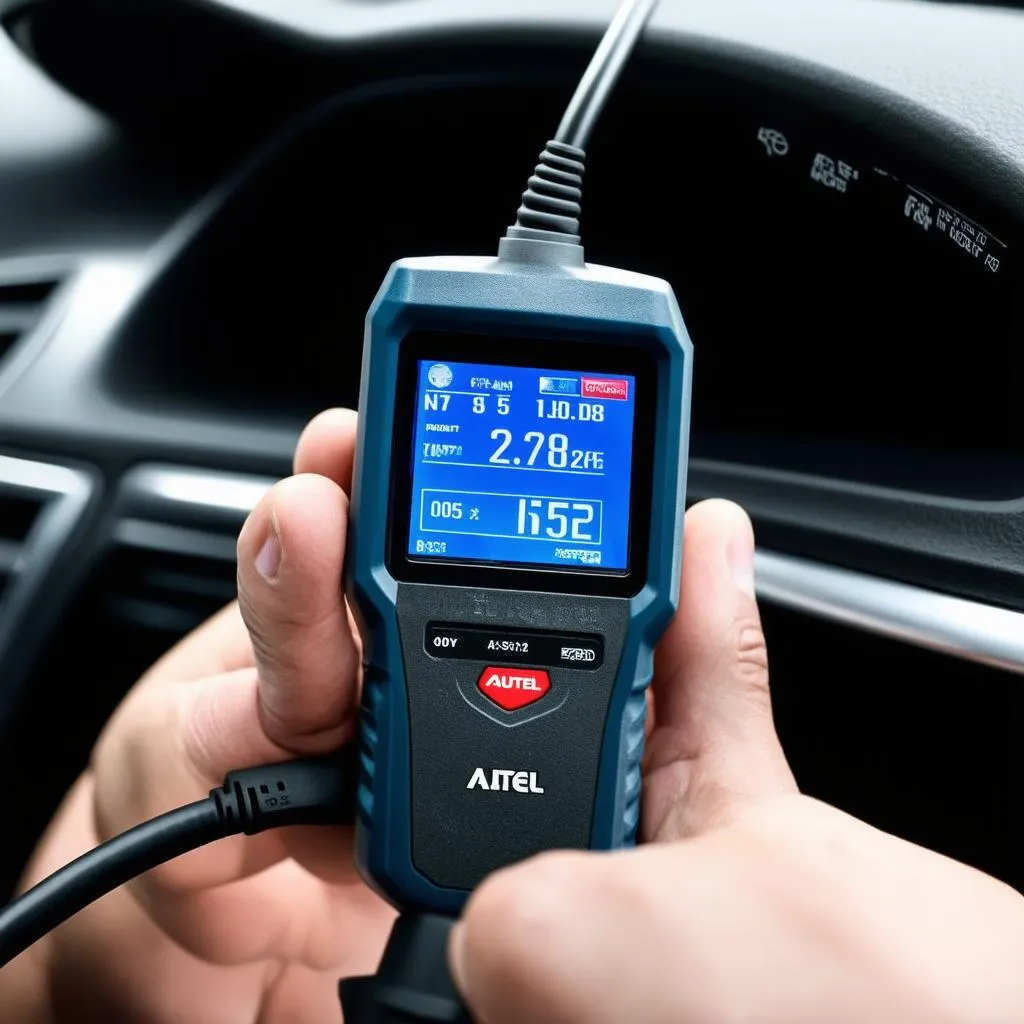 Autel AL519 Connected to Car's OBD2 Port