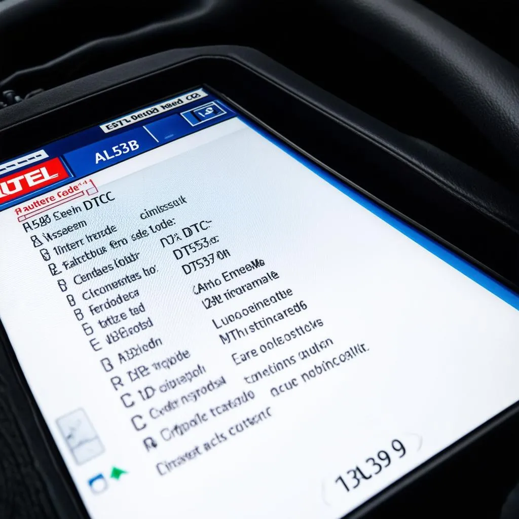 Autel AL539B Display Showing Codes