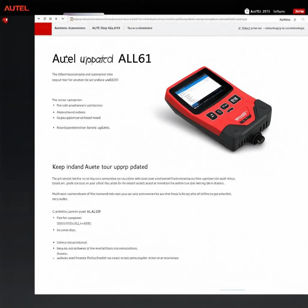 Autel AL619 Software Update