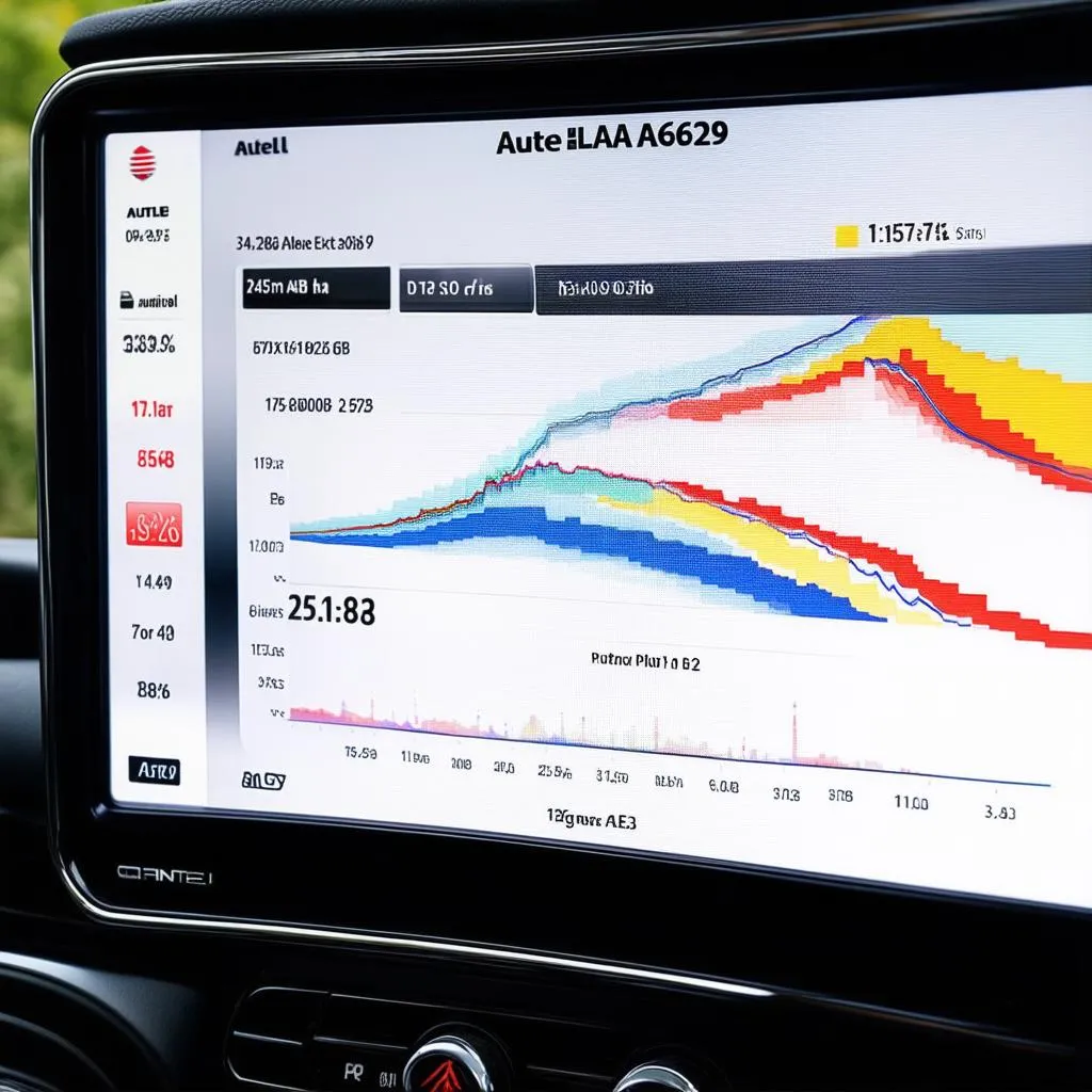 Autel AL629 display showing car diagnostic information