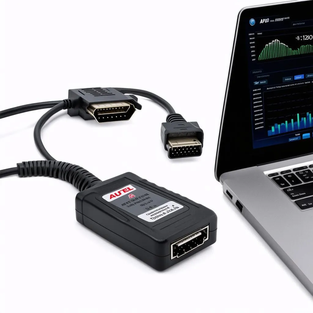 Autel AP200 and Laptop Displaying Diagnostics