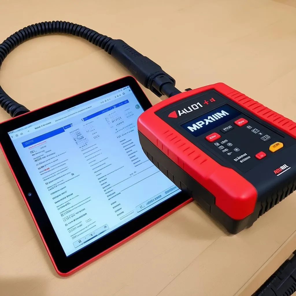 Autel APB101+ Connected to Tablet