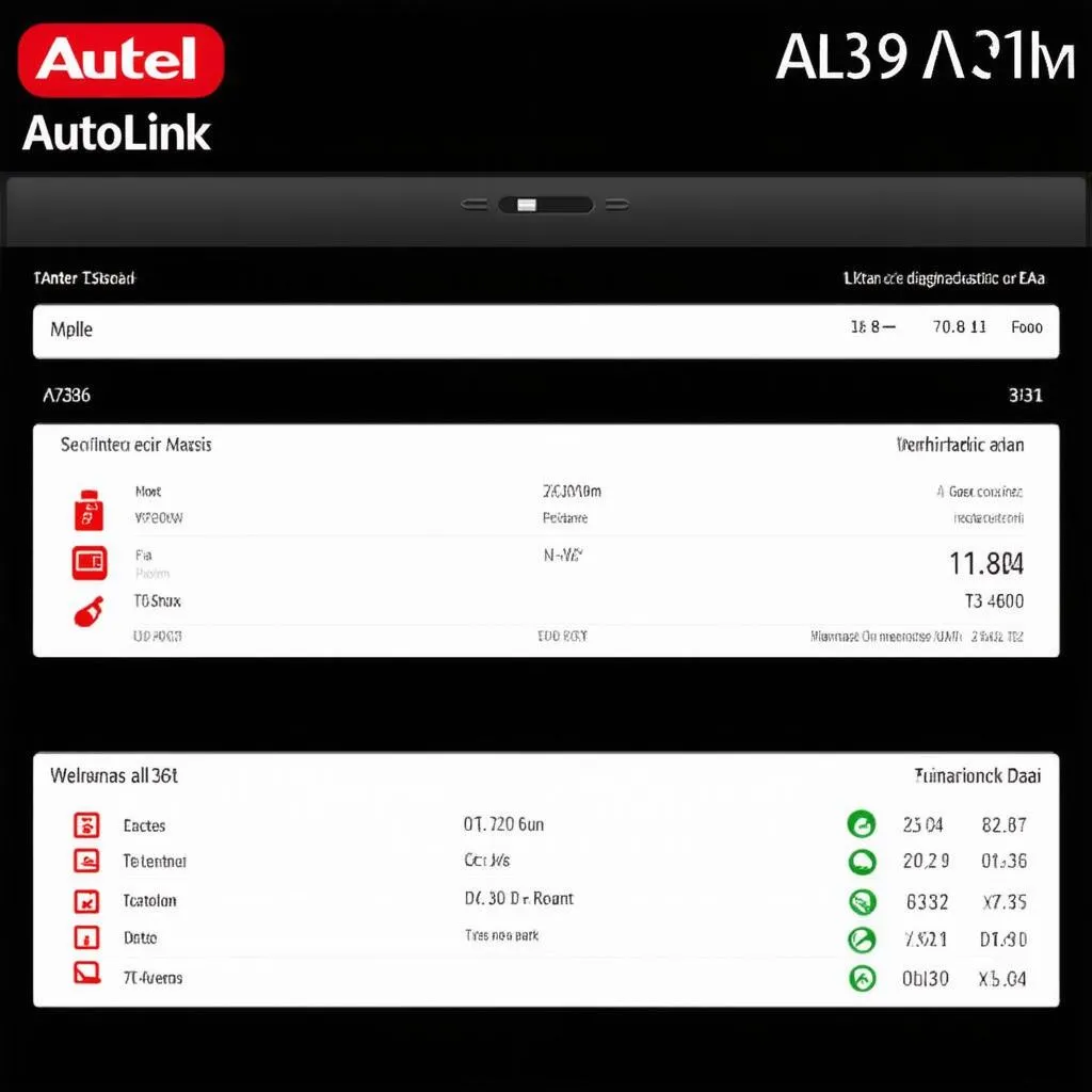 Autel Autolink AL319 Dashboard