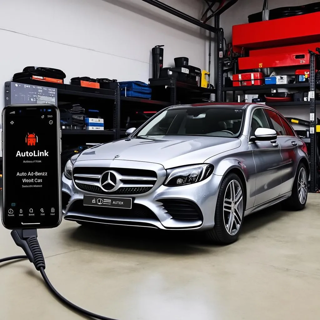 Autel AutoLink App connected to a European car