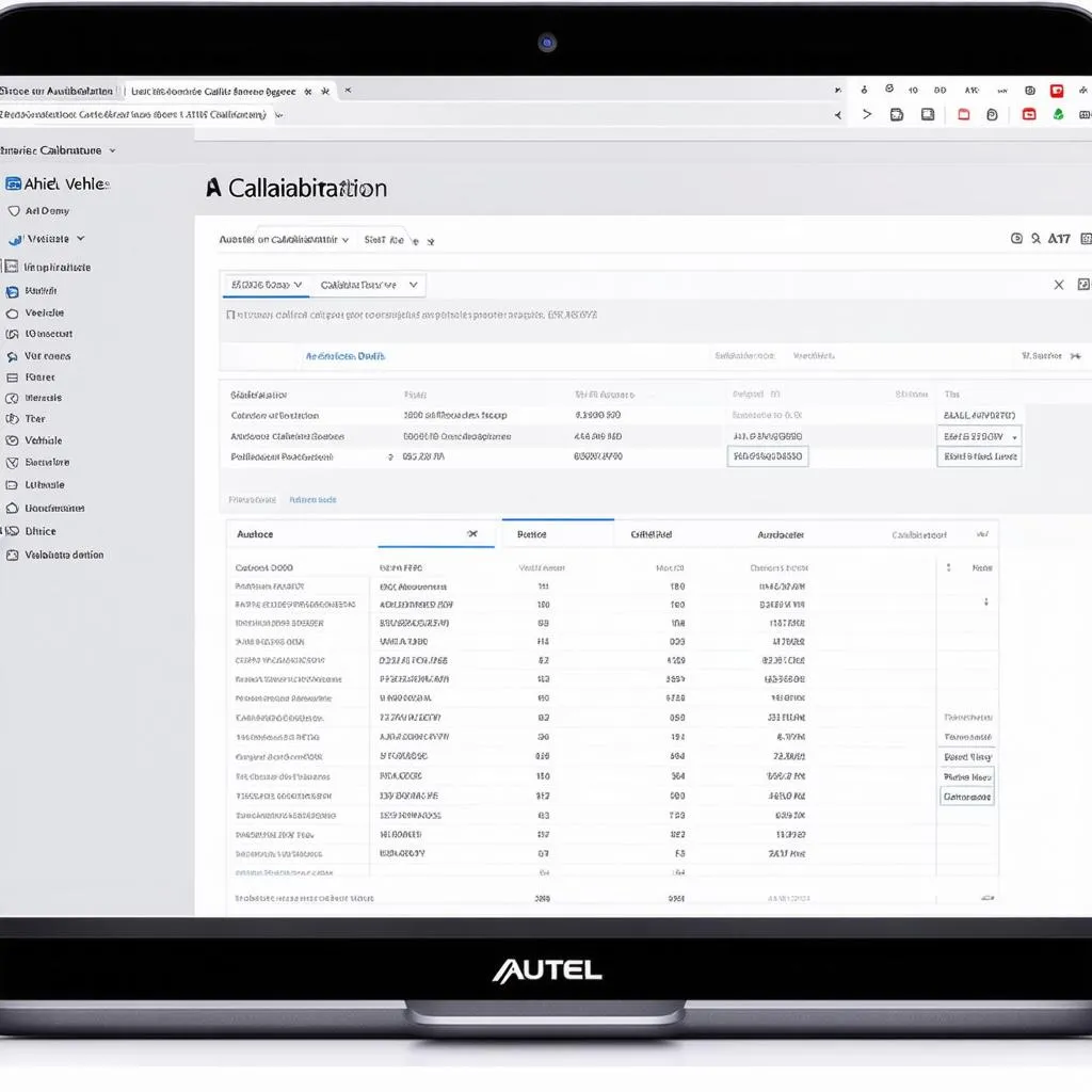 Autel Calibration Software Interface