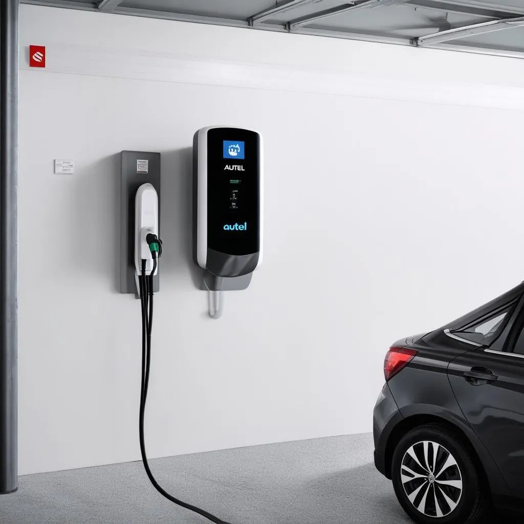 Autel EV charger in a modern garage