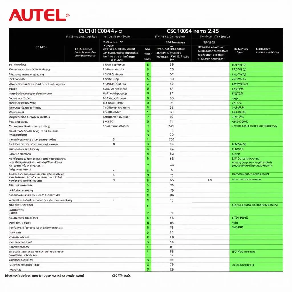 Autel MaxiCSC TPMS Service Tool Comparison