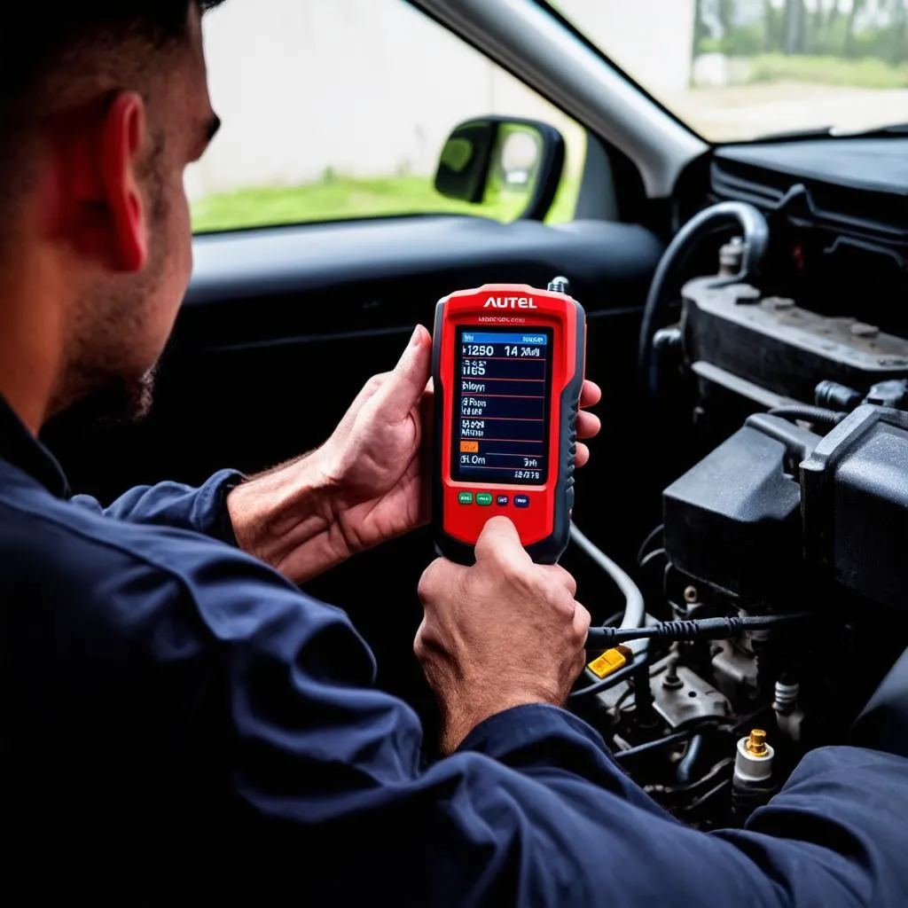 Autel Diagnostic Tool in Action