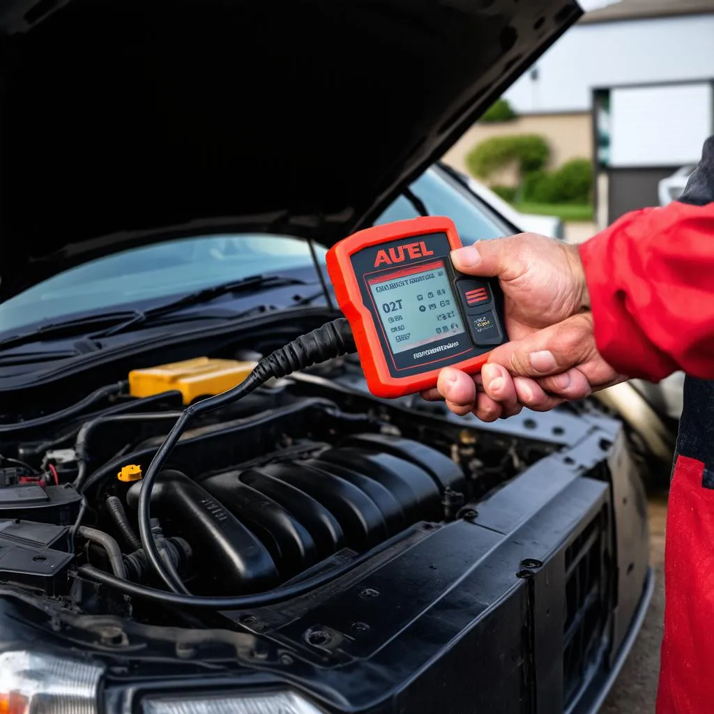 Autel Diagnostic Tool in Use