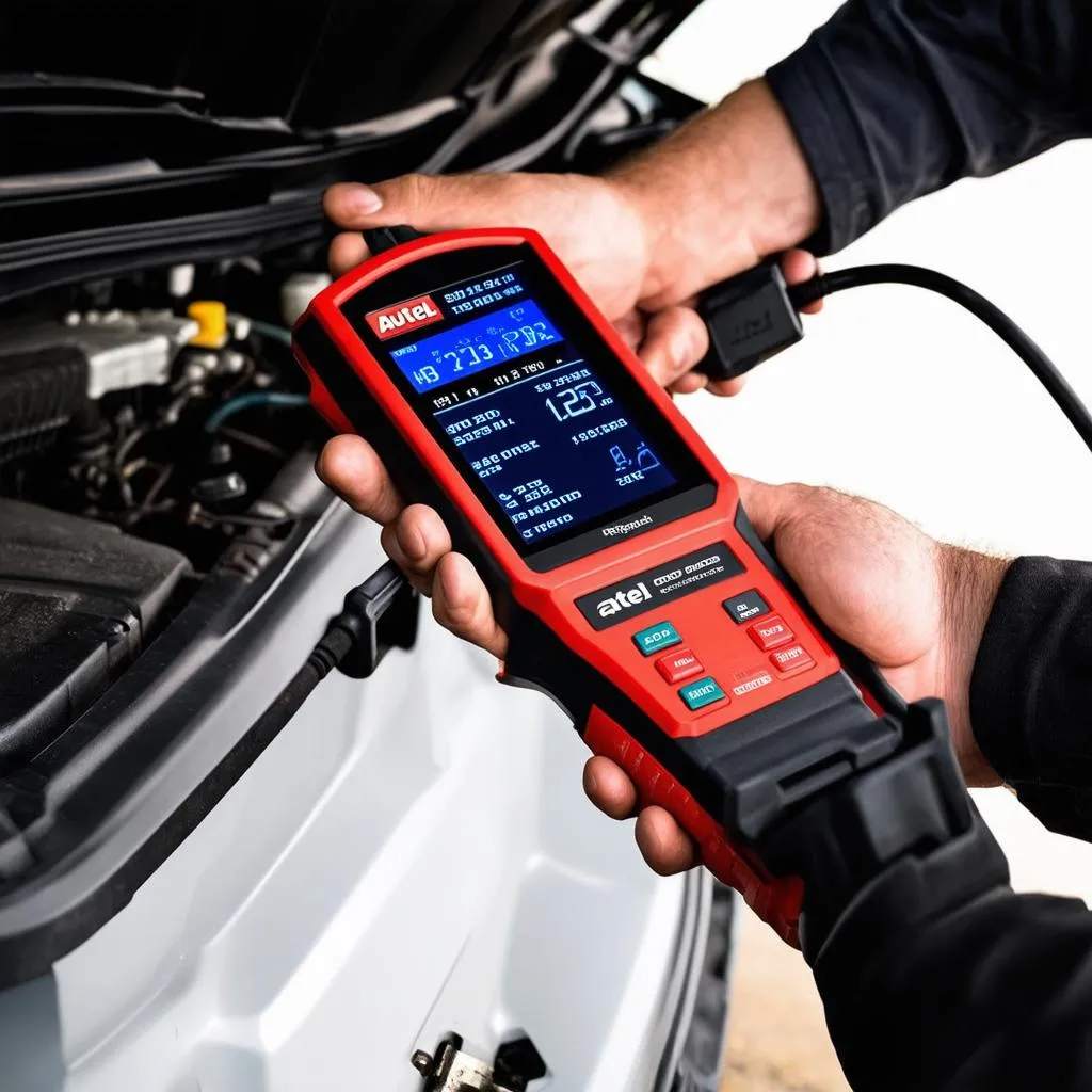 Autel Diagnostic Tool in Use