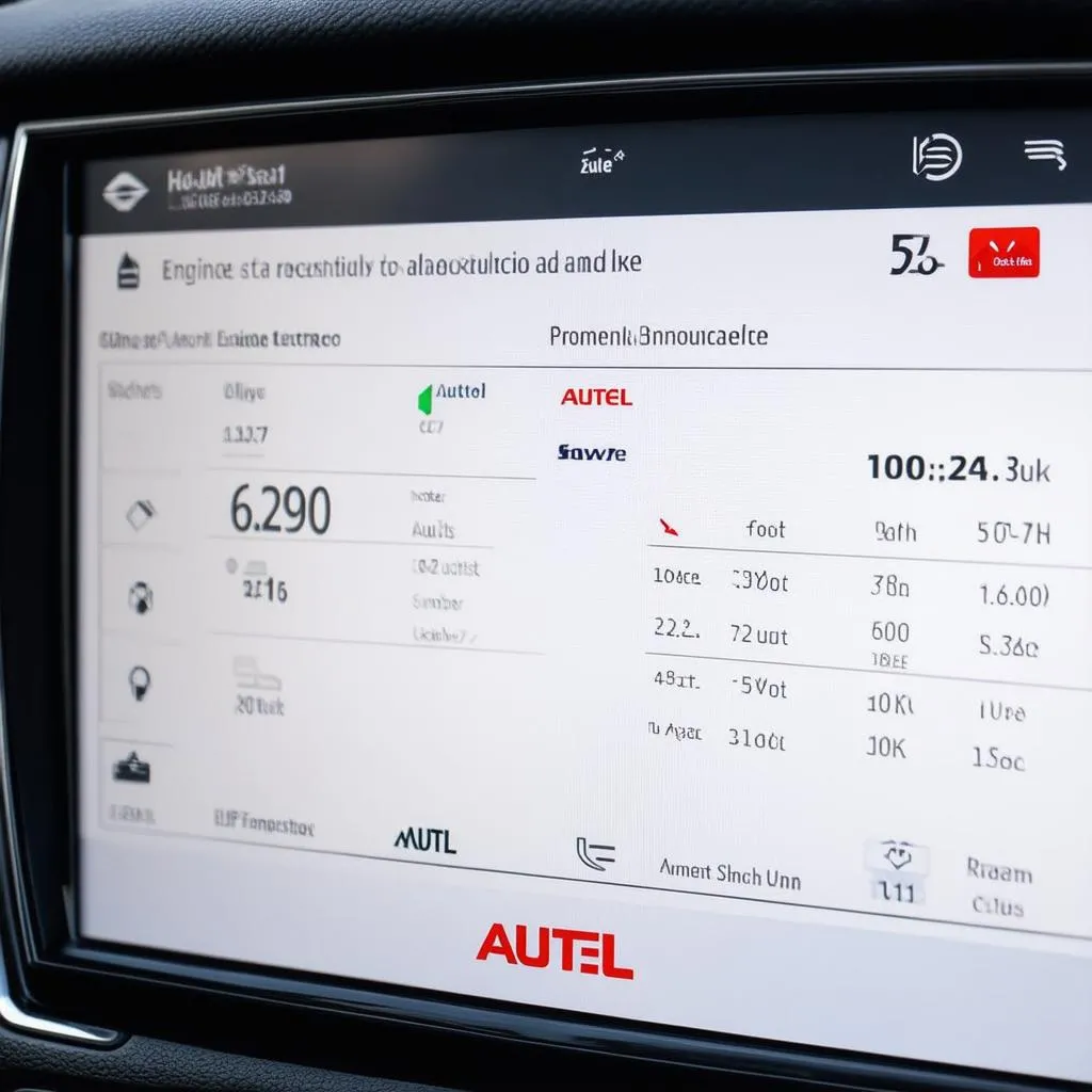 Autel diagnostic tool screen