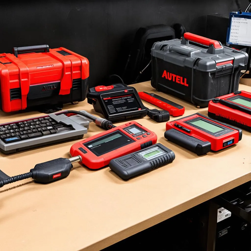 Assortment of Autel Diagnostic Tools