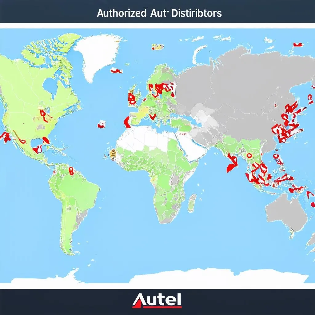 Map of Autel Distributors Worldwide