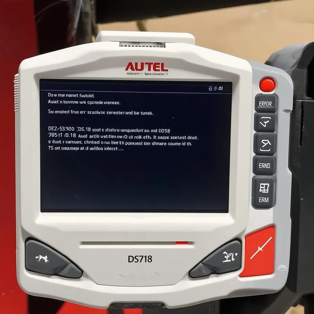 Autel DS708 Error Message