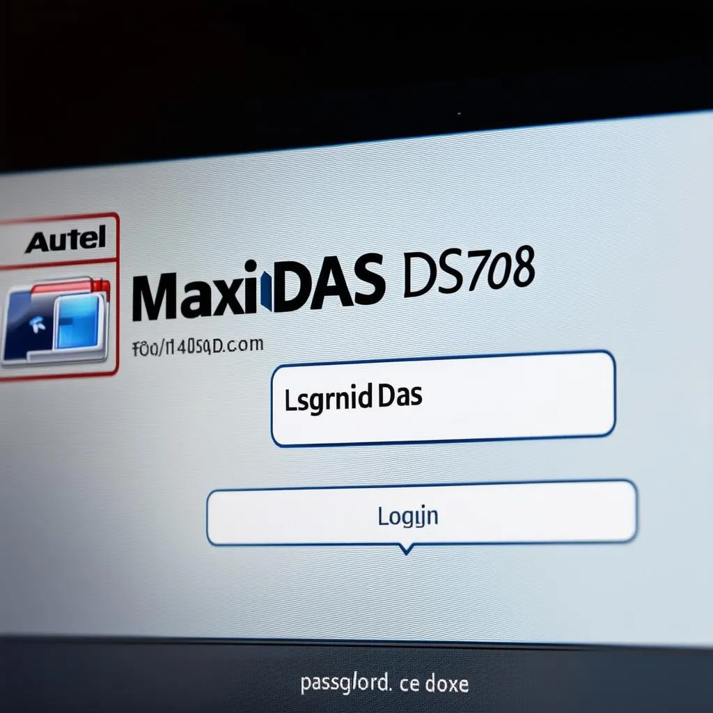 Autel DS708 Login Screen