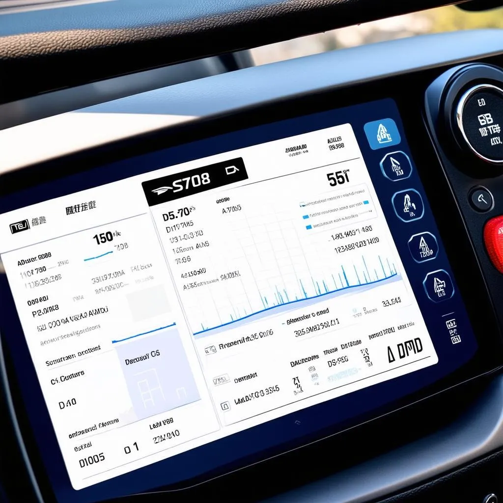 Autel DS708 scanner screen displaying car diagnostics