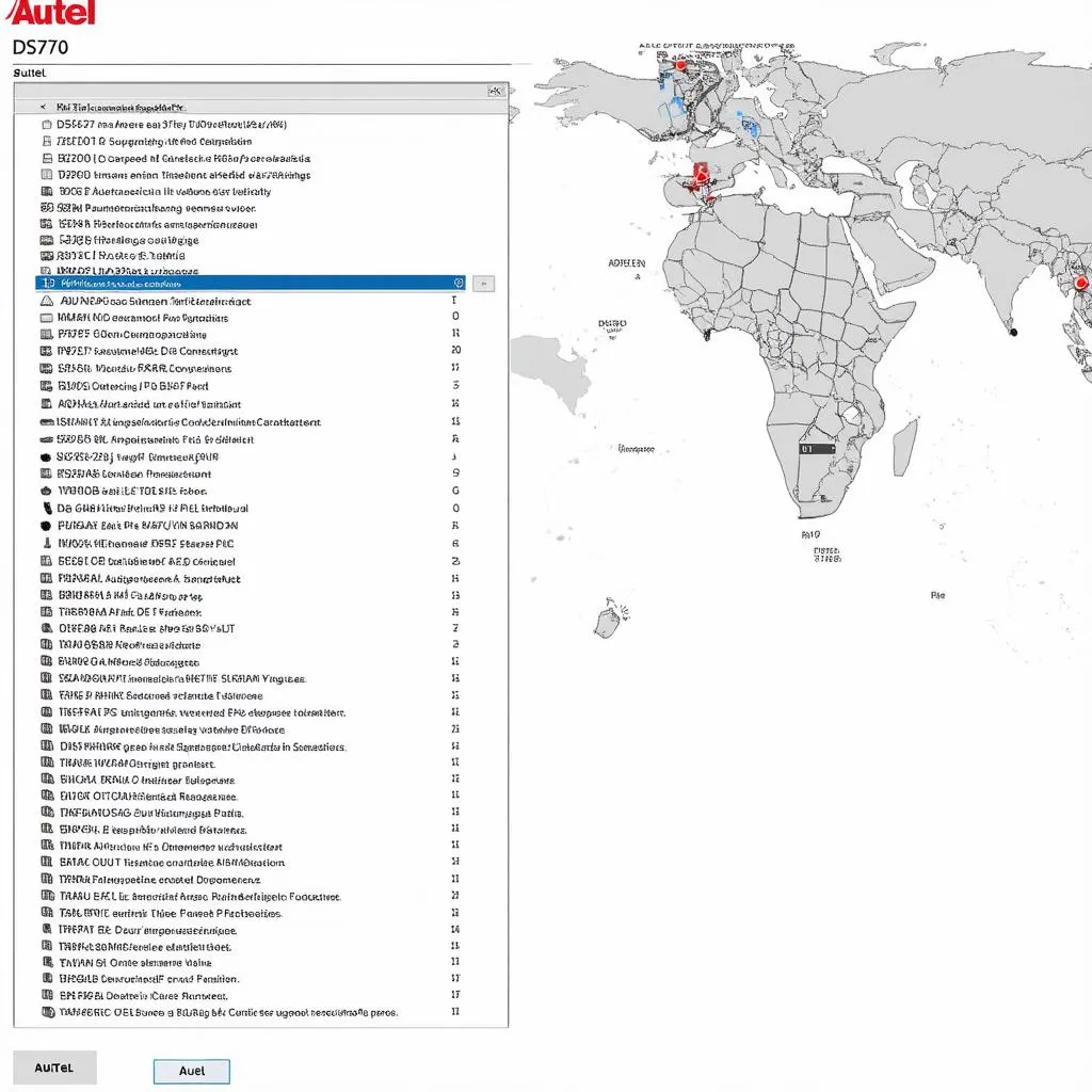 Autel DS708 vehicle coverage