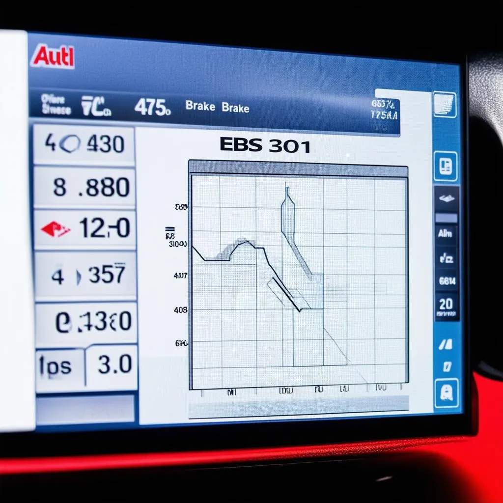 Autel EBS301 displaying brake diagnostics