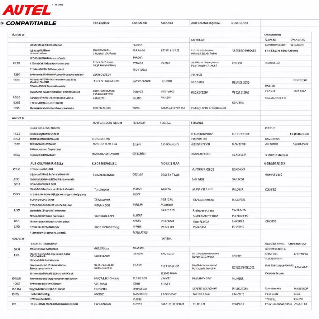 Autel Eco Alfa Compatible Car Models