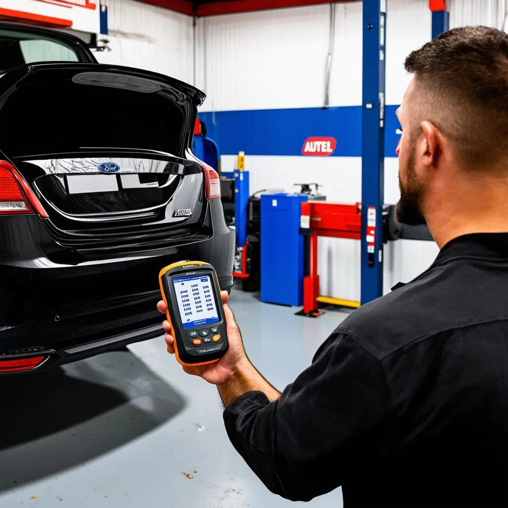 Autel Elite Scanner diagnosing a Ford PCM