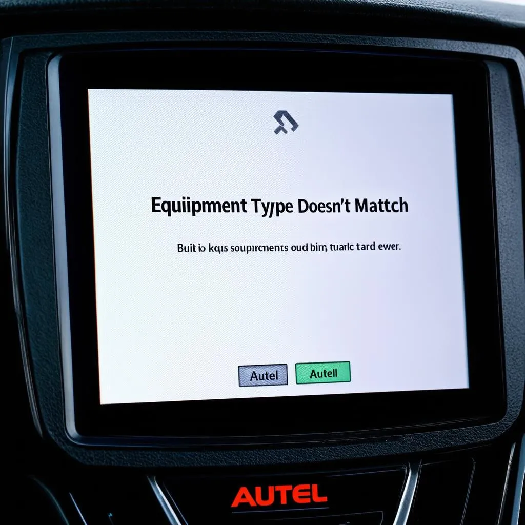 Autel Error Message