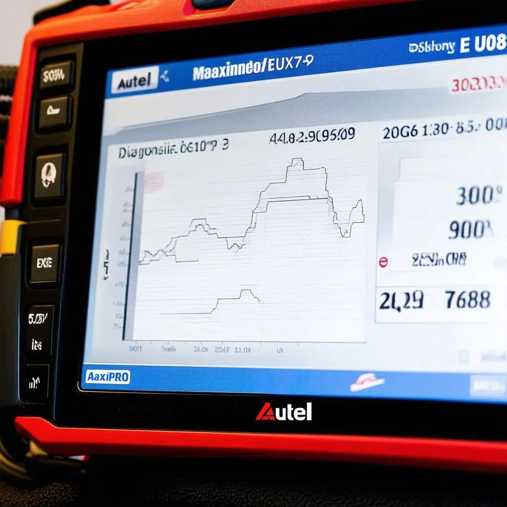 Close-up of Autel EU908