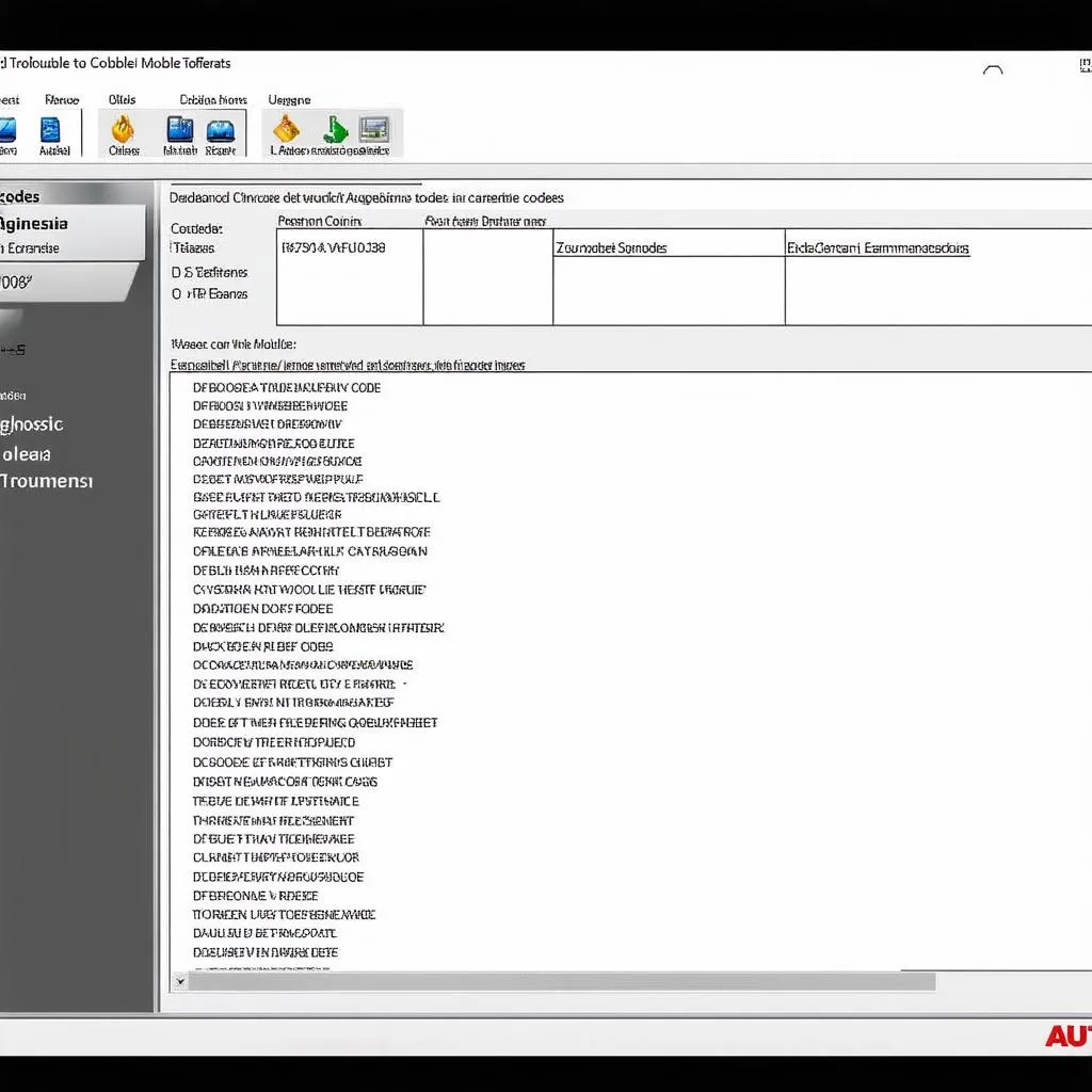 Autel EU908 software interface