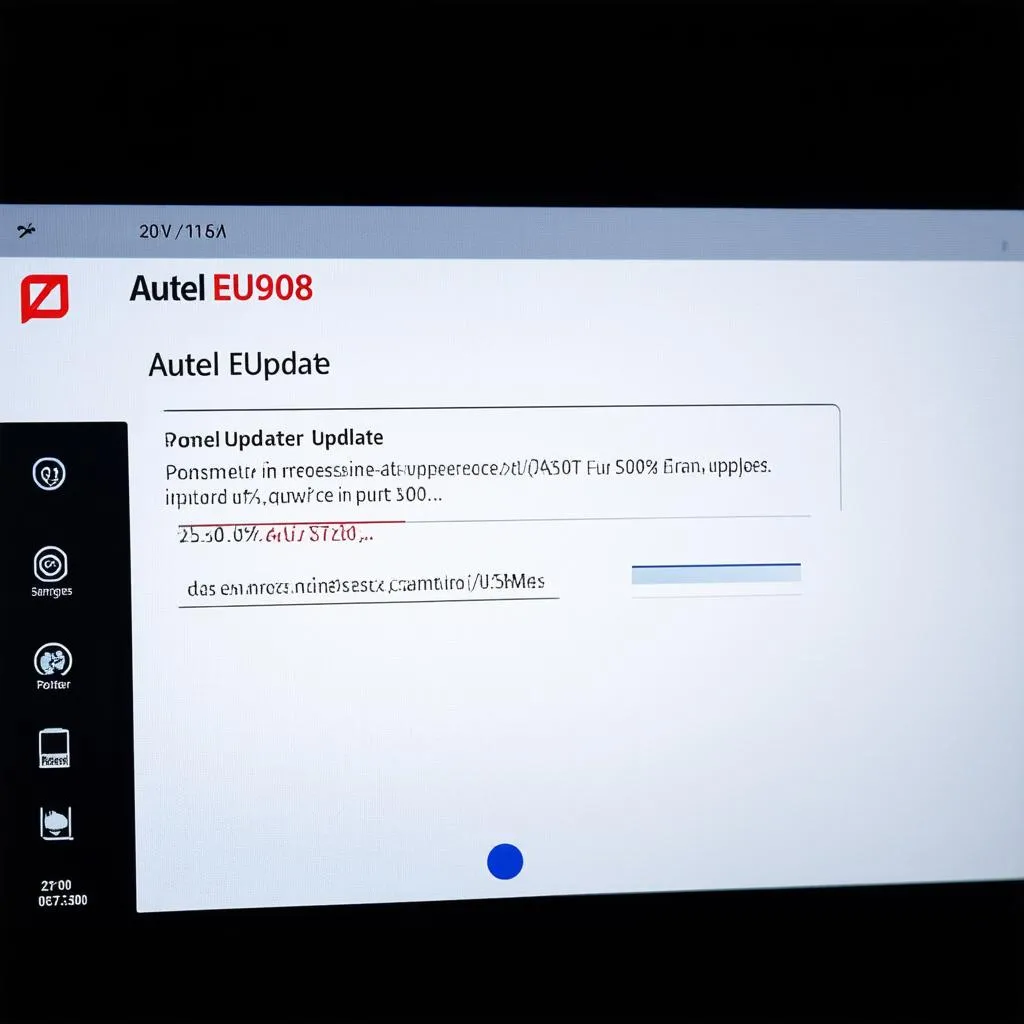 Autel EU908 Update Screen