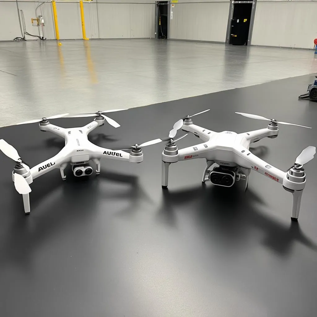 Autel Evo II Pro and DJI Phantom 4 Pro V2 drones side by side