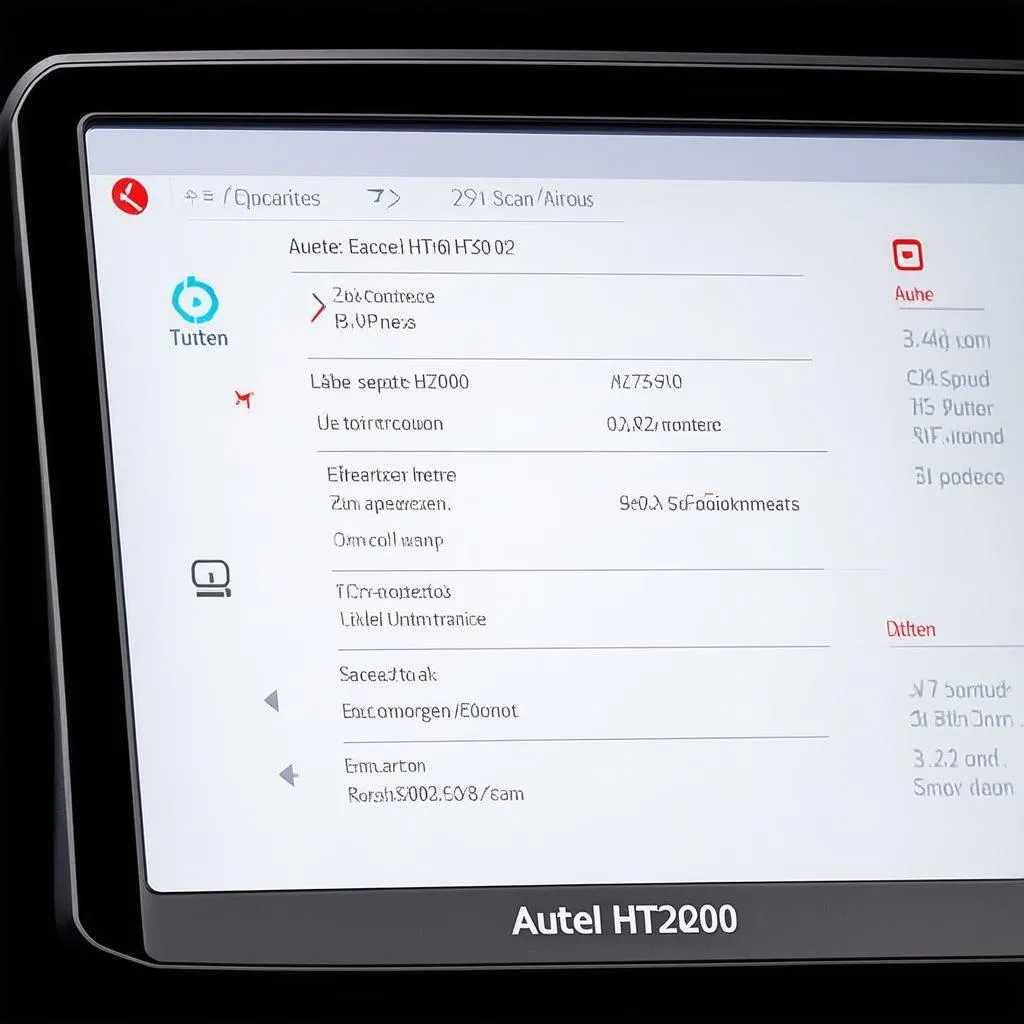 Autel HT200 Scan Tool Interface