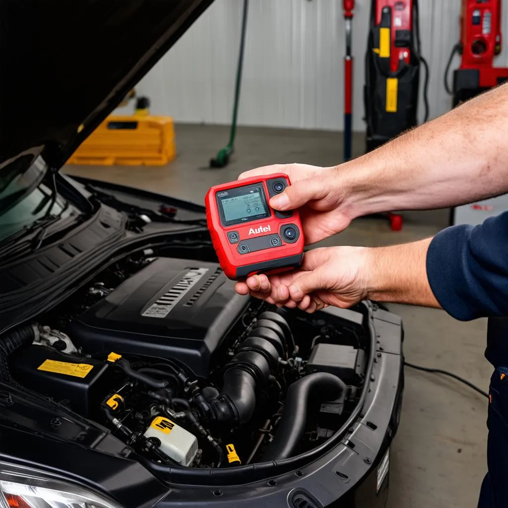 Autel inspection camera used by mechanics