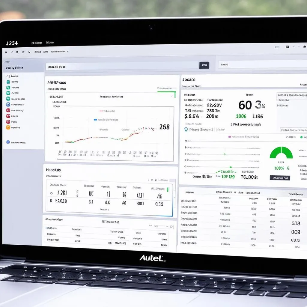 Autel J2534 Elite software displayed on a laptop screen