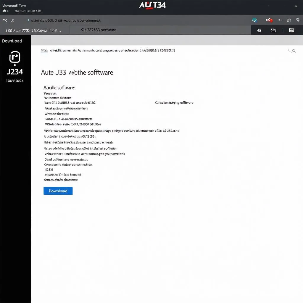 Autel J2534 software download interface