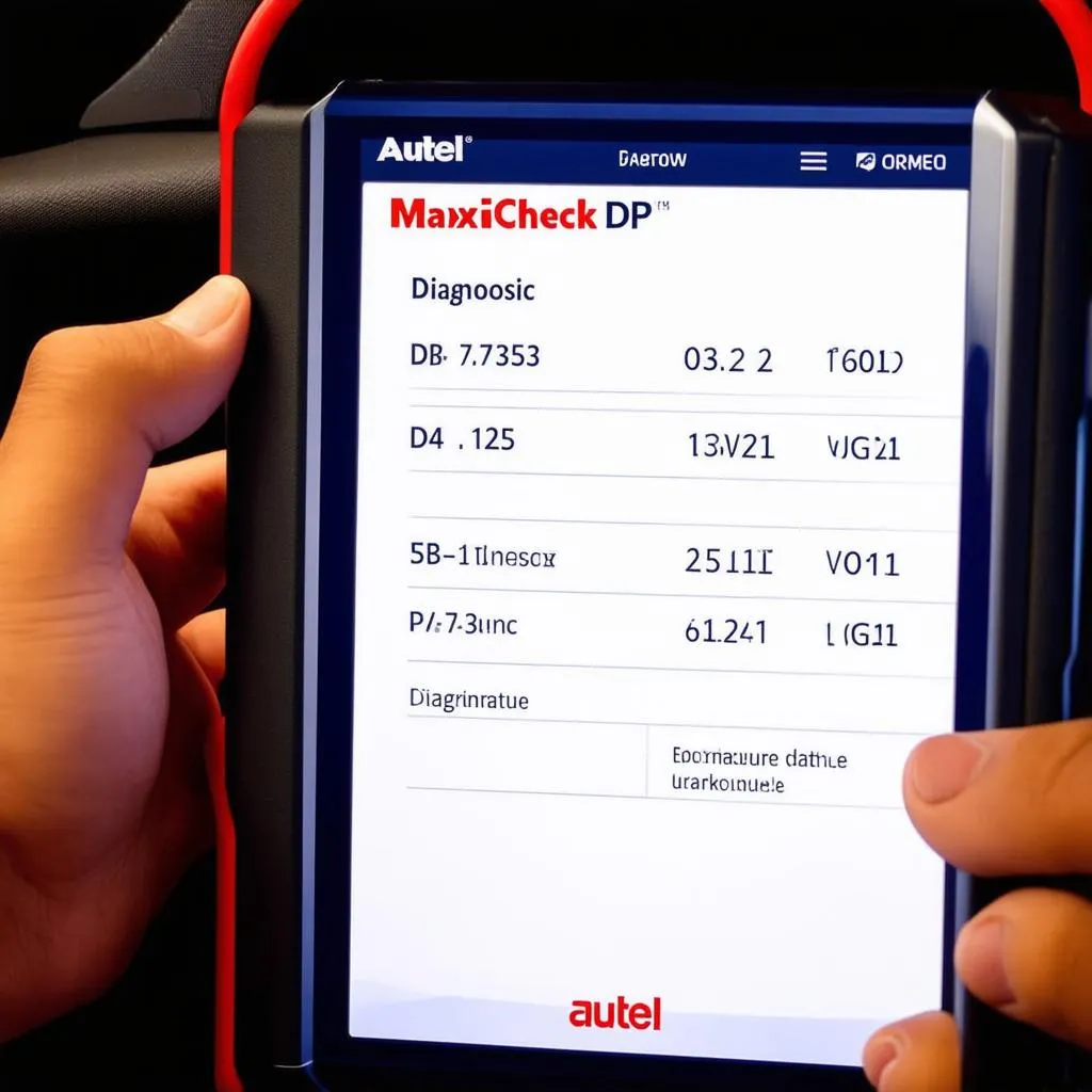 Autel MaxiCheck DP Interface