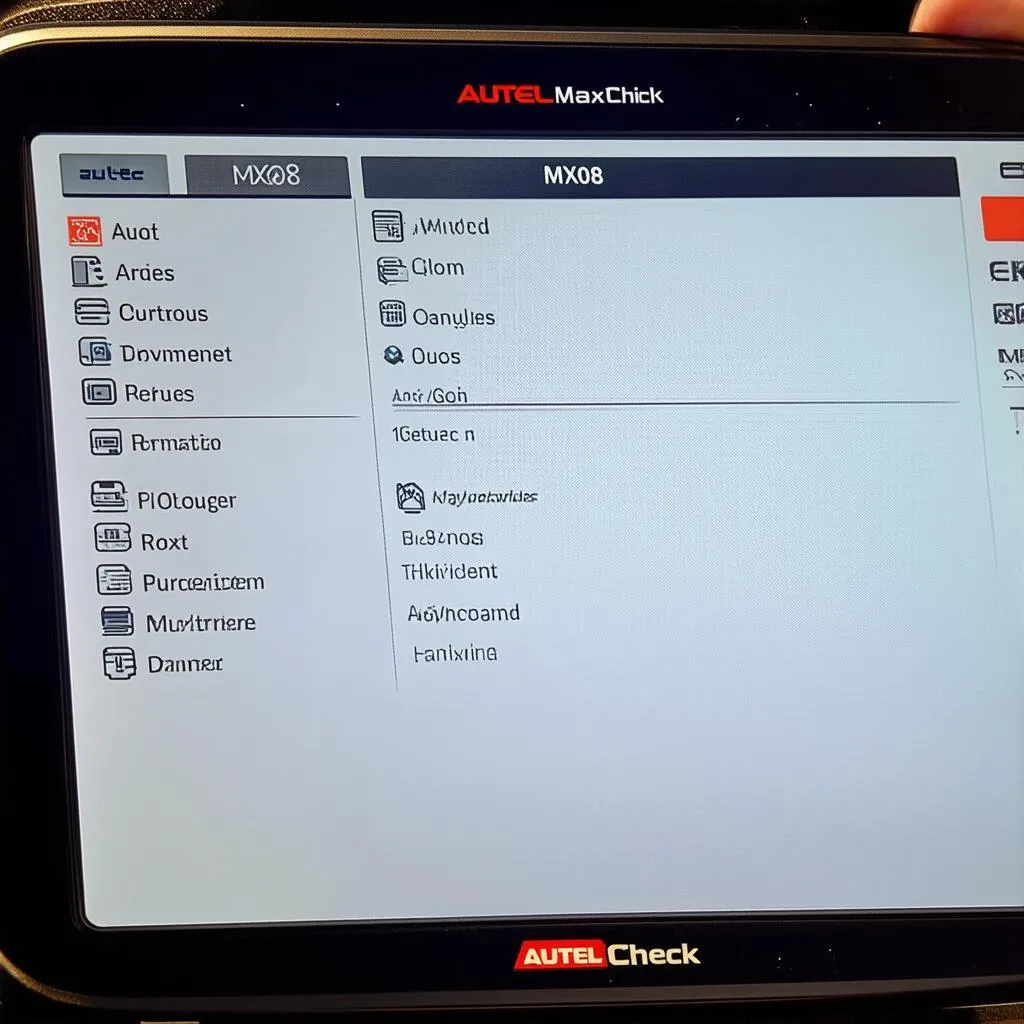 Autel MaxiCheck MX808 Interface