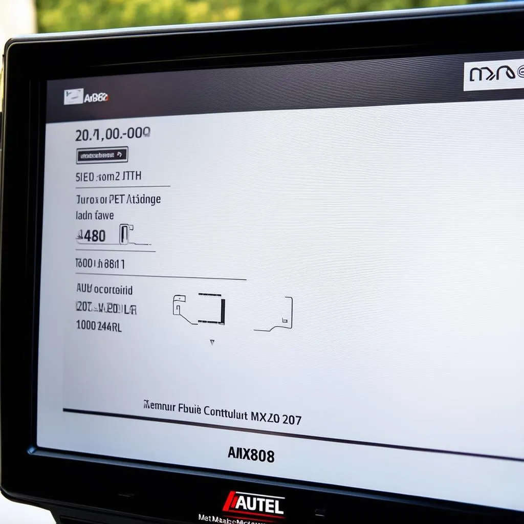 Autel MaxiCheck MX808 Screen