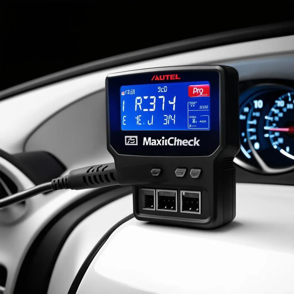 Autel MaxiCheck Pro on car dashboard