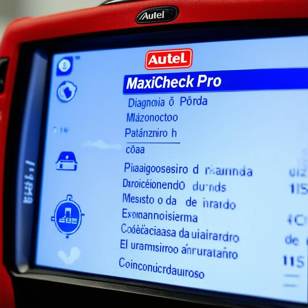 Autel MaxiCheck Pro Display Screen