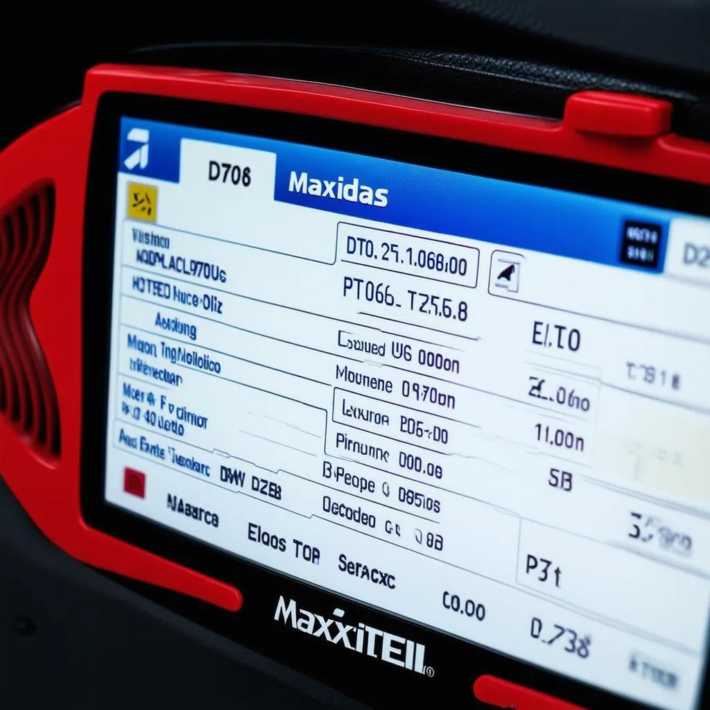 Autel Maxidas DS708 User Interface