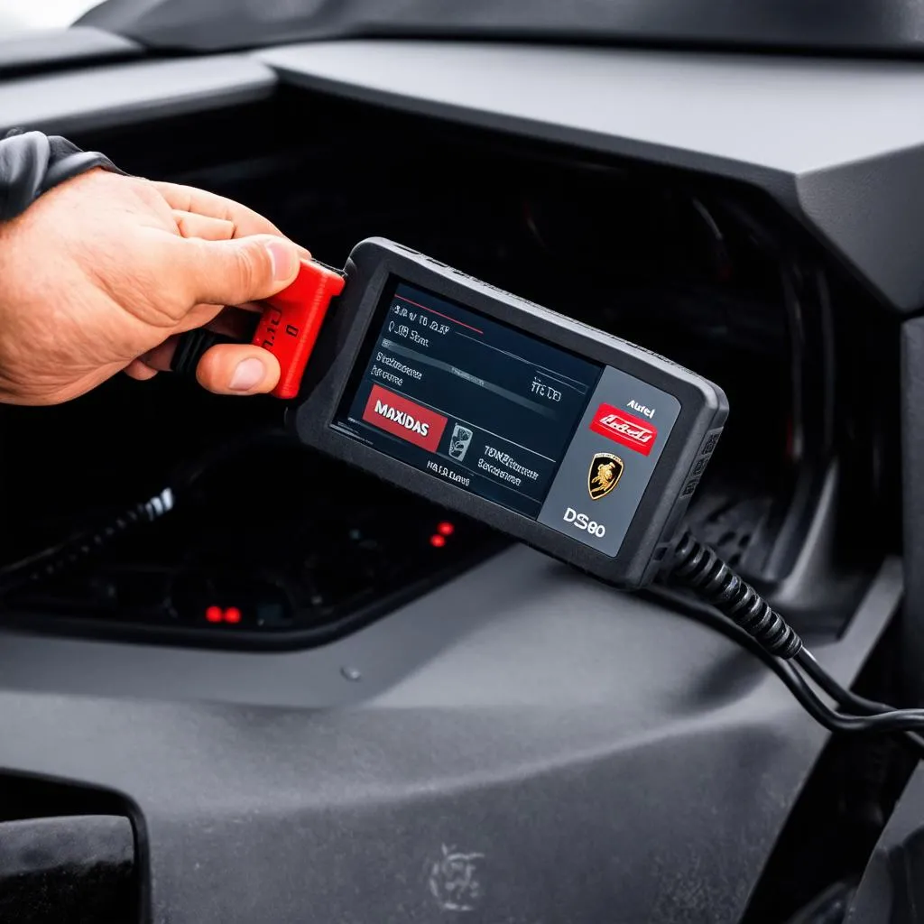 autel ds808, lamborghini dashboard, car diagnostics