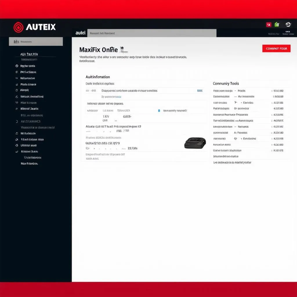 Autel MaxiFix Online Interface