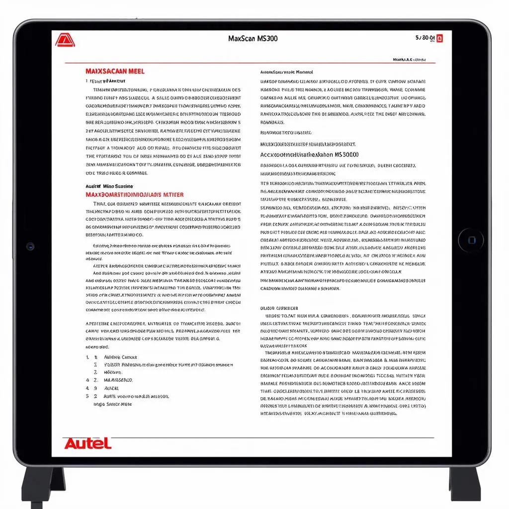 Autel MaxiScan MS300 User Manual