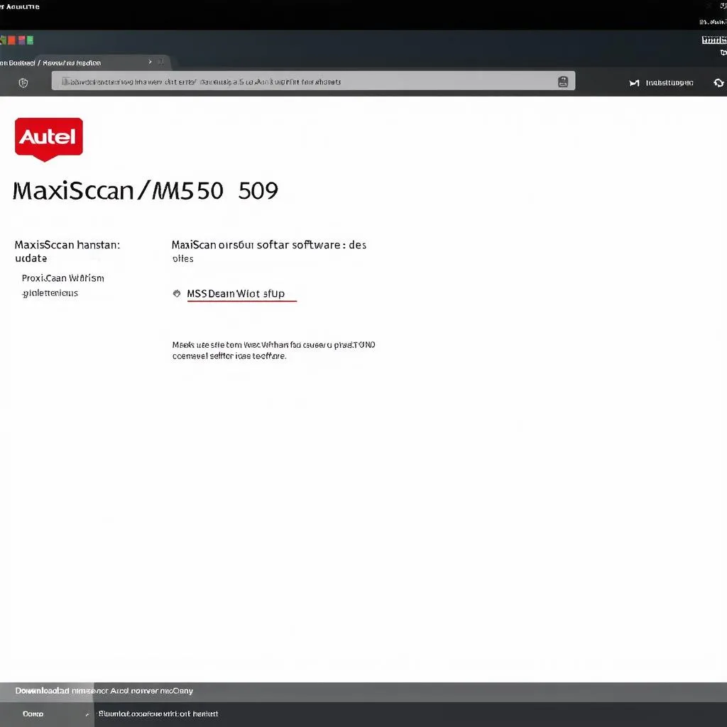 Autel MaxiScan MS509 Software Download