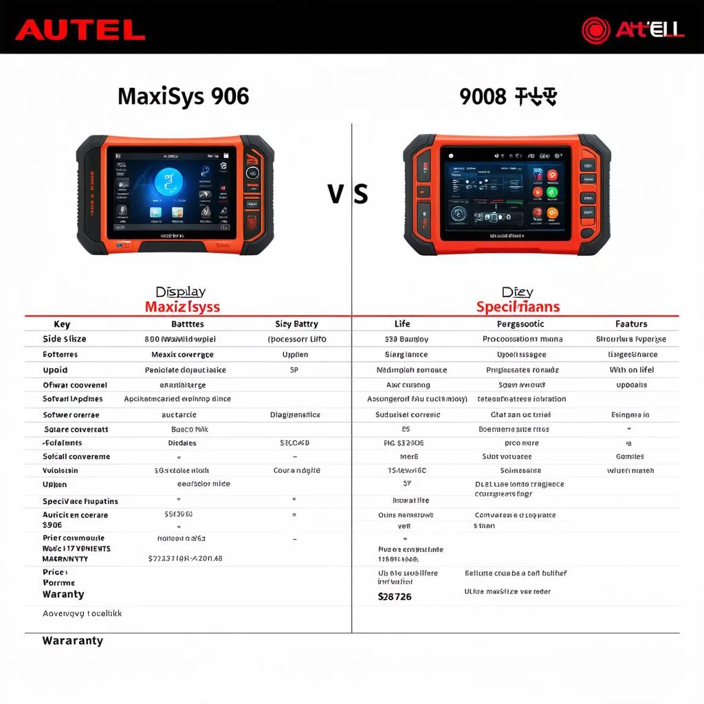 Autel MaxiSys 906 and 908 Comparison