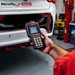 Autel MaxiSys 908 Pro in a mechanic shop